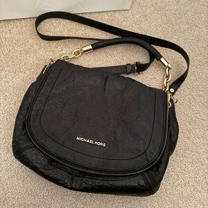 Michael Kors Black Leather Shoulder Bag/cross body bag